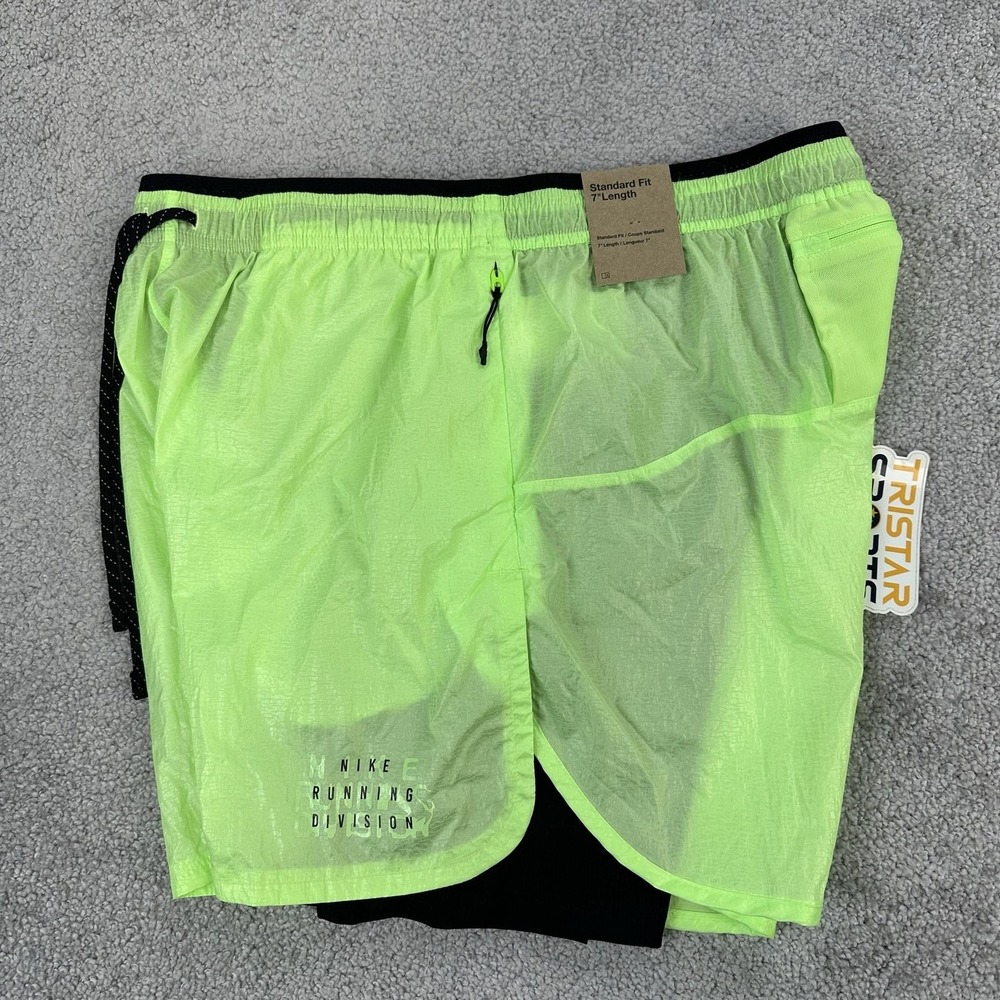 Nike Running Division Shorts Mens Medium Green 7" Standard Fit Liner FB8544-337